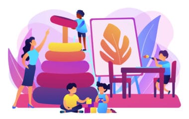 Nursery school concept vector illustration