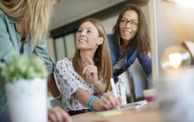 Start-up young women in office, co-working area Start-up young women in office, co-working area